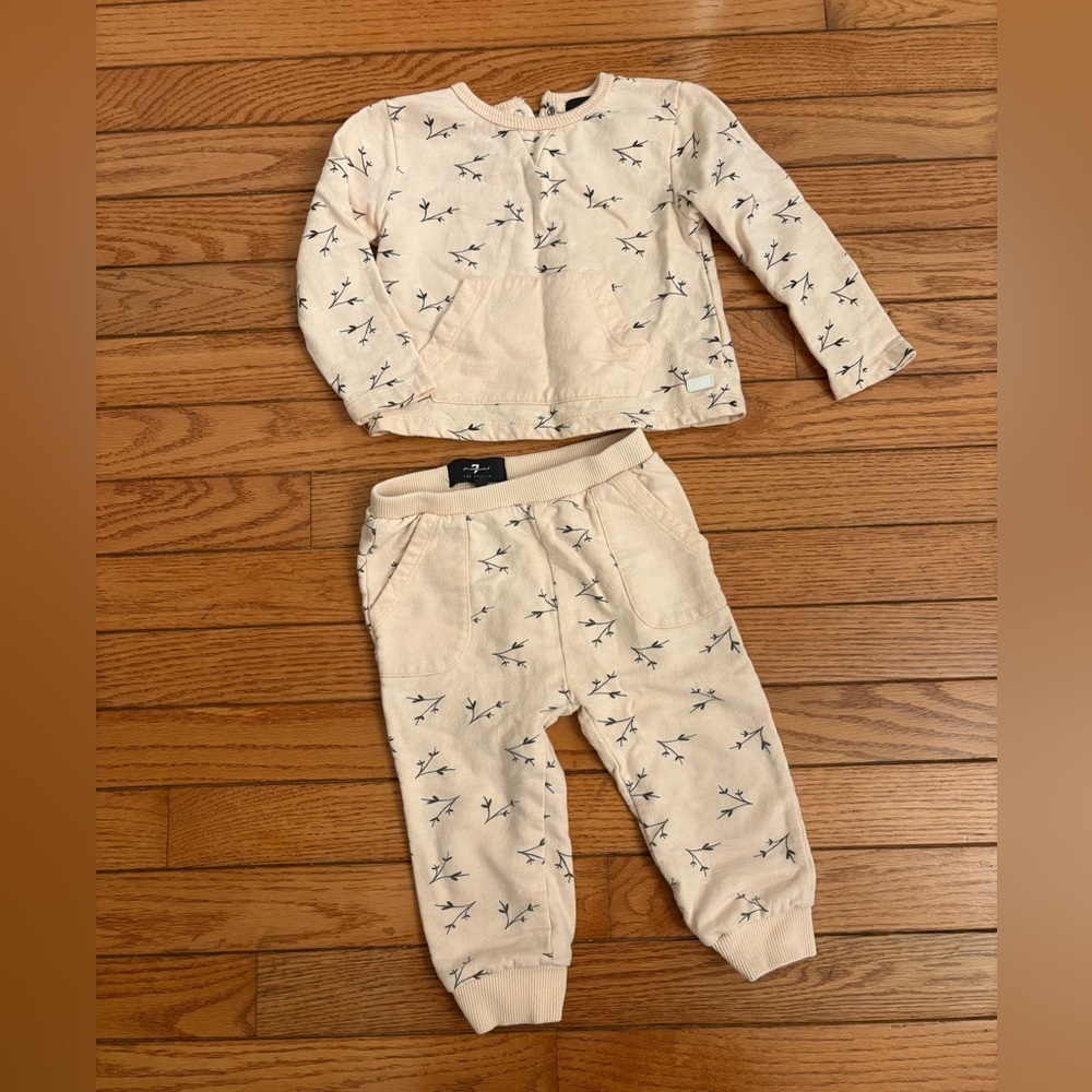 7 For All Mankind infant 18 month two-piece sweat set